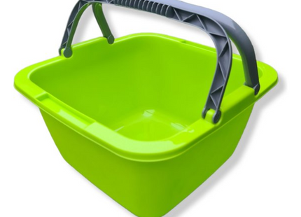 Afwasbak – Vierkante Afwasteil – 18,5 Liter – Lichtgroen – Met Hengsel – Wasbak – Keuken & Huishouden – 39x39x22cm