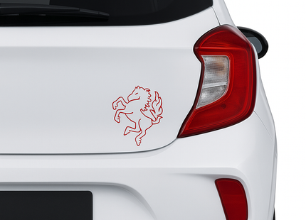 Twentse Ros Autostickers – Rood – Set van 2 stickers – 12x10 cm