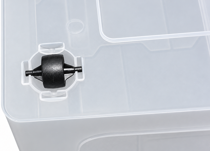 Opbergboxen met Deksel en Wieltjes – Transparant en Stapelbaar – 30, 60 en 80 Liter – Set van 3