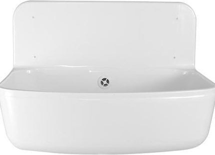 Kunststof Uitstortgootsteen – Wit – 49x35 cm – Inclusief set