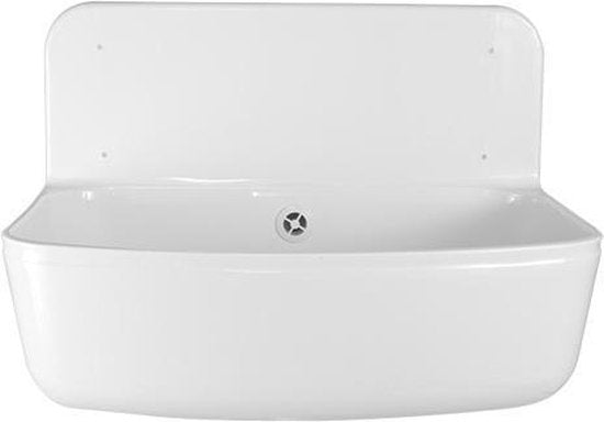 Kunststof Uitstortgootsteen – Wit – 49x35 cm – Inclusief set