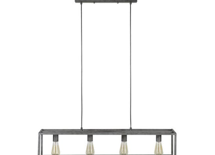 Plafond Hanglamp – 4-Lichts Industrieel 98cm Eetkamerlamp Voor Boven Tafel