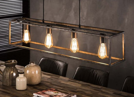 Plafond Hanglamp – 4-Lichts Industrieel 98cm Eetkamerlamp Voor Boven Tafel