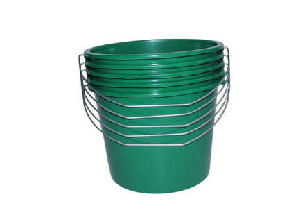 Emmers - Huishoudemmers - 5 liter - Set van 5 stuks - Met handvat - Donkergroen