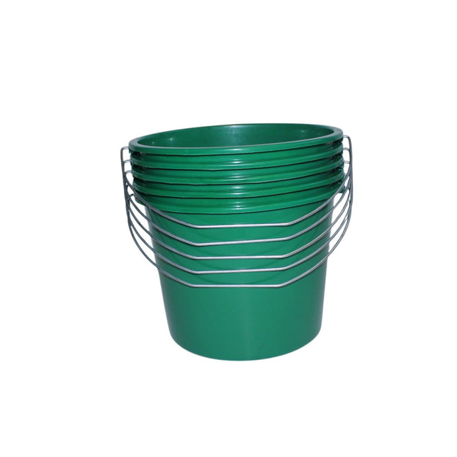Emmers - Huishoudemmers - 5 liter - Set van 5 stuks - Met handvat - Donkergroen