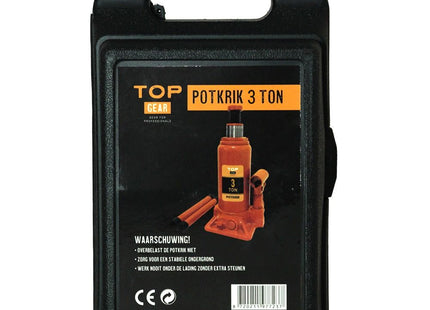 Potkrik 3 Ton – Minimumhoogte 195 mm – Hefhoogte 130 mm – Schroefhoogte 65 mm – met Koffer