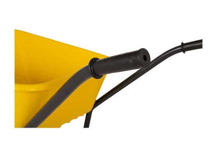 Kunststof Kruiwagen Gele Bak – 85 liter – Luchtband of Anti-Lek Wiel