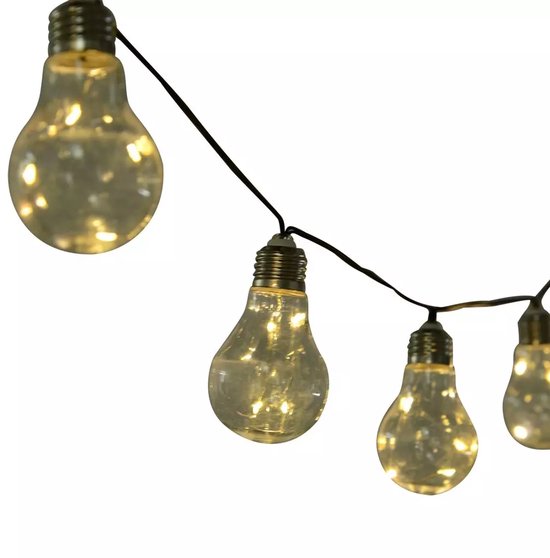 Set van 2 solar LED-lichtsnoeren buiten – 20 lampen – 3,8 m - Tuinverlichting op Zonne-energie - Buiten Verlichting Lichtslinger