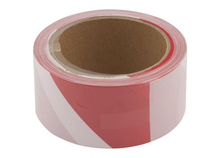 Markeringslint 50 meter rood/wit – 48 mm breed - Afzetlint