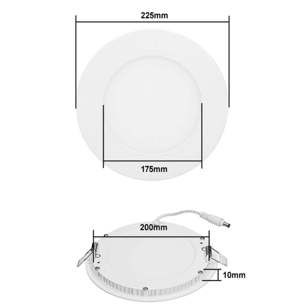 LED-inbouwpaneel warm wit