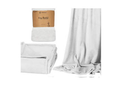 Fleece Deken | Pluche |150x200 cm| Lichtgrijs