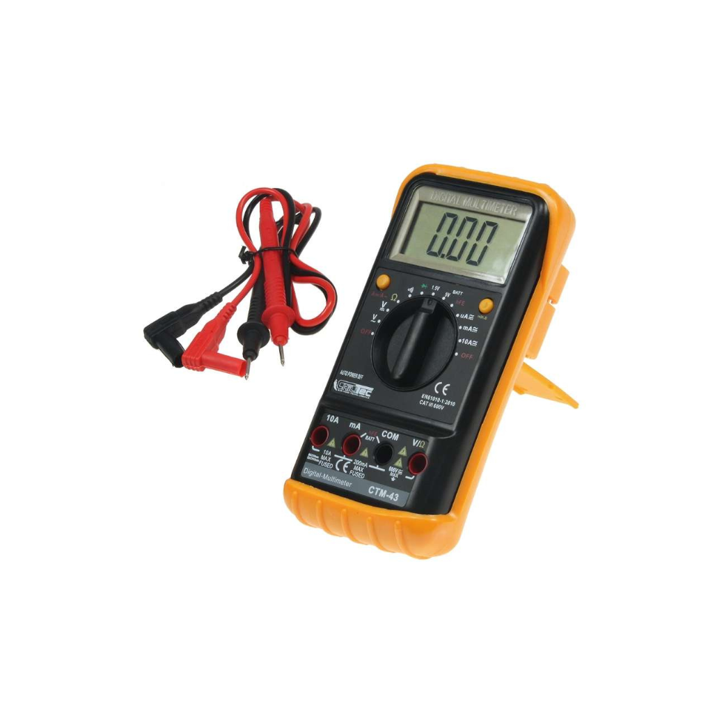 Digitale multimeter met rubberen holster