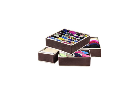 Lade Organizer -  Kleding - Set van 4 - Bruin/Beige