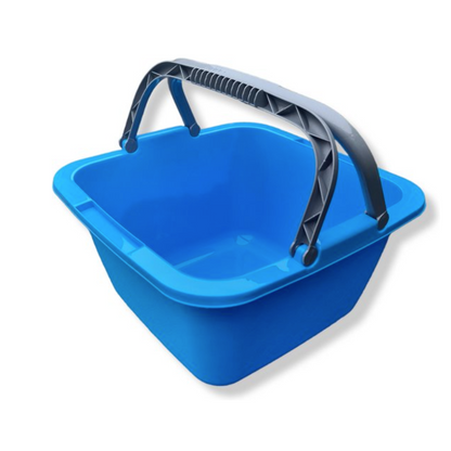 Afwasbak – Vierkante Afwasteil – 18,5 Liter – Blauw – Met Hengsel – Wasbak – Keuken & Huishouden – 39x39x22cm