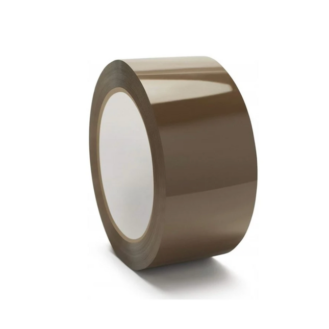 Verpakkingstape  66 m x 50mm Bruin (per 6 rollen)