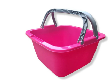 Afwasbak – Vierkante Afwasteil – 18,5 Liter – Roze – Met Hengsel – Wasbak – Keuken & Huishouden – 39x39x22cm