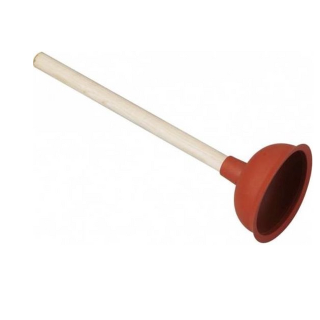 Gootsteenontstopper Hout/Rood – 40 cm – Handmodel