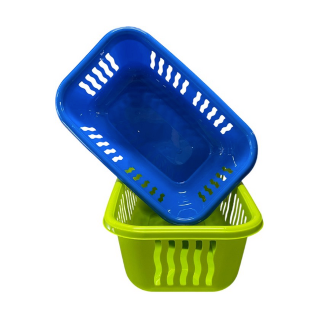 HL Wasmanden Set - 30L Blauw & Groen - Kunststof - 2 stuks