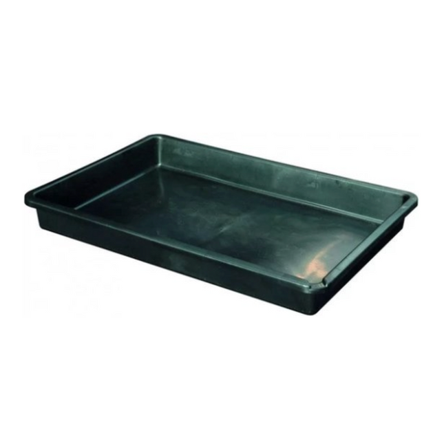 Kunststof lekbak 50L - zwart - 88x60x10 cm - olieopvang - vloeistoffen - multifunctioneel