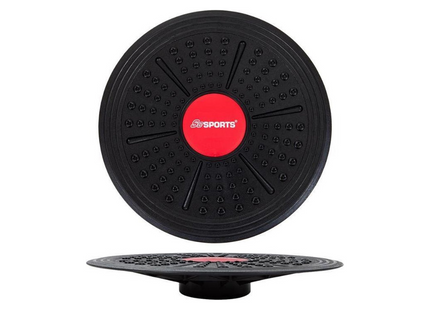 Balansbord - Balance Board - Ø 39,5 cm x 7 cm - Zwart/rood