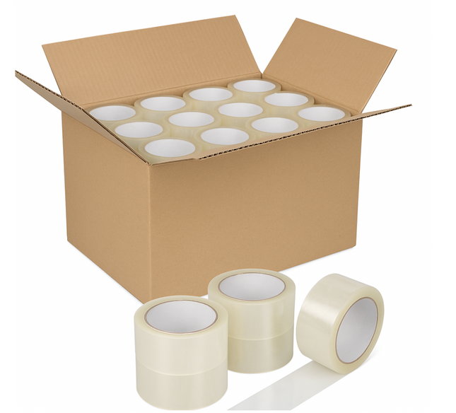 HL - Verpakkingstape Transparant - Complete doos met 36 Rollen Extra Sterke - Low noise - Plakband 50 mm x 66 meter