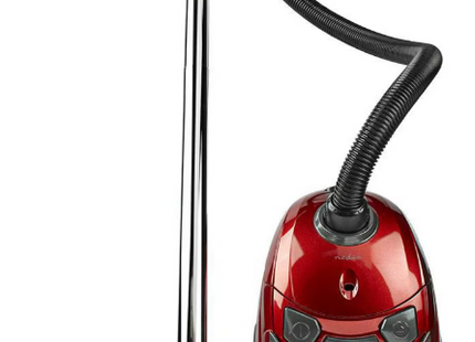 Nedis stofzuiger 700W 1,5L zijaanzicht met accessoires