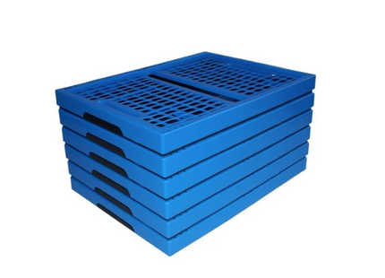 60 Vouwkratten 32 Liter – Stapelbaar en Inklapbaar - Boodschappenkrat - Blauw