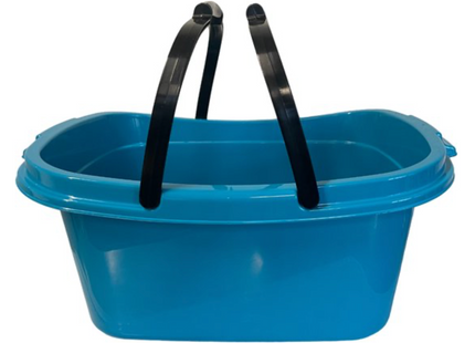 Blauwe wasmand met hengsel 55x38x24 cm – voor was of boodschappen