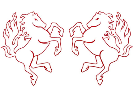 Twentse Ros Autostickers – Rood – Set van 2 stickers – 12x10 cm