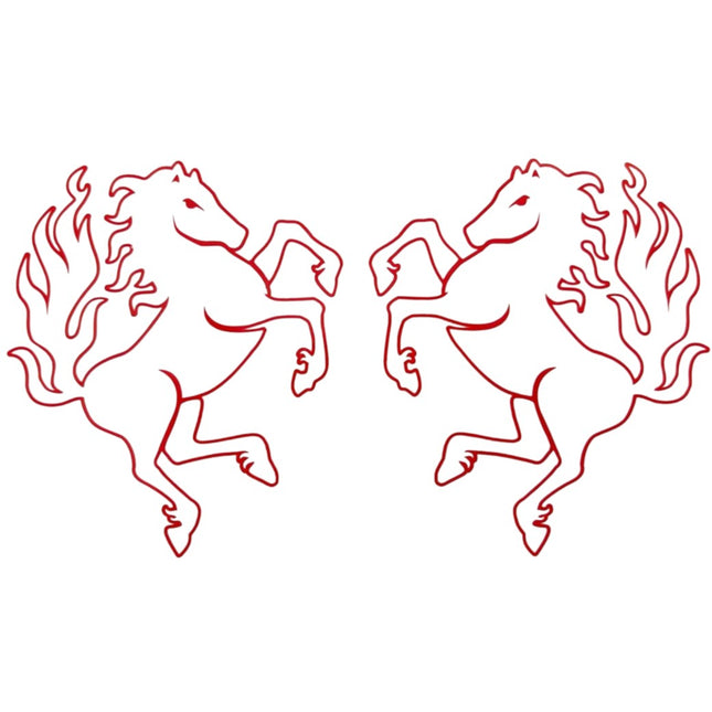 Twentse Ros Autostickers – Rood – Set van 2 stickers – 12x10 cm