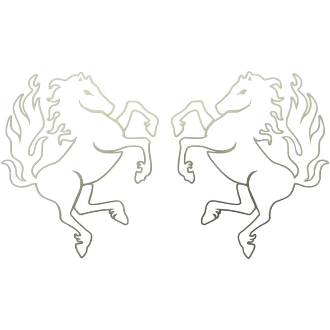 Twentse Ros Autostickers – Zilver – Set van 2 stickers – 12x10 cm