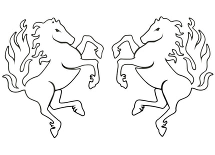 Twentse Ros Autostickers – Zwart – Set van 2 stickers – 12x10 cm