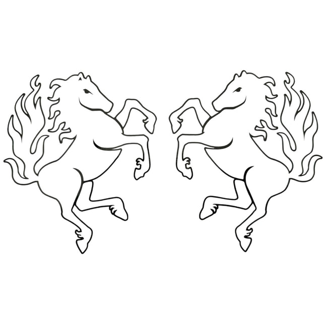 Twentse Ros Autostickers – Zwart – Set van 2 stickers – 12x10 cm