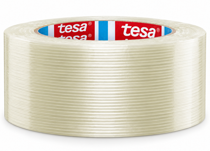 tesa Ultra Resistant Filamenttape – Set van 3 Rollen – 50 m x 50 mm - Transparant – Glasvezelversterkte Verpakkingstape