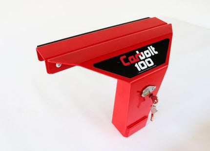 Carbolt 100 trekhaakslot rood detail vergrendeling