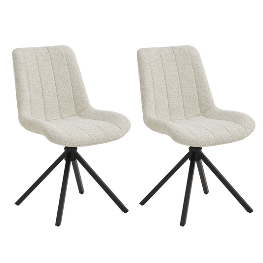 Set van 2 Eetkamerstoelen – Taupe/Zand – Vergaderstoelen – Stoelen – Draaibaar