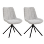 Set van 2 Eetkamerstoelen – Naturel/Créme – Vergaderstoelen – Stoelen – Draaibaar
