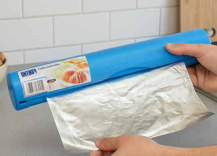 Foliehouder – Rollenhouder Keuken - Met Aluminiumfolie - Groen / Blauw