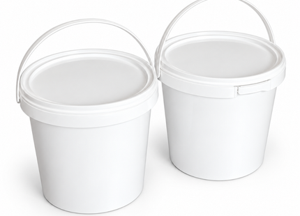 Emmers met Deksel - Verpakkingsemmers - 1 liter - Set van 10 stuks - Kunststof