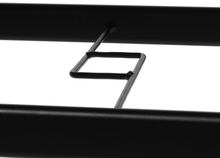 Tuintafel | 120 x 70 x 70 cm | Buitentafel | Eettafel Buiten | Metaal | Gehard Glas | 100 KG | Zwart