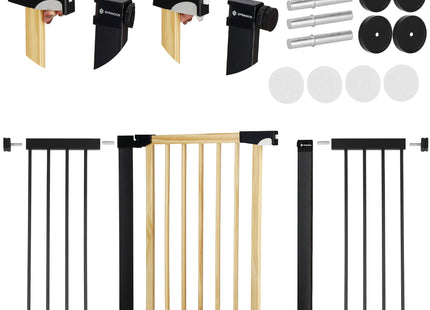 Traphekje | 75 - 82 cm | Traphek | Veiligheidshekje | Metaal | Hout |  Bruin | Zwart