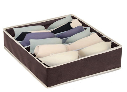 Lade Organizer | 7 Vakken | Bruin/Crème | 30 x 30 cm