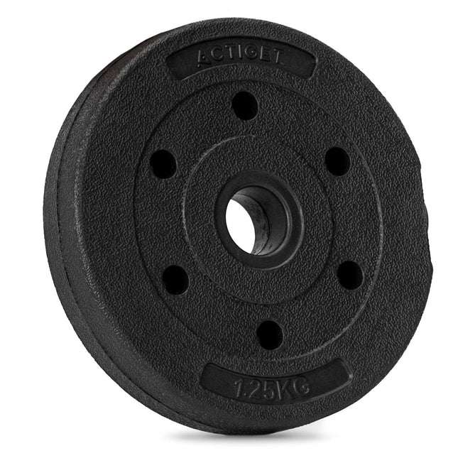Halterschijf | 1 x 1,25 kg | Kunststof | Zwart | 29 MM