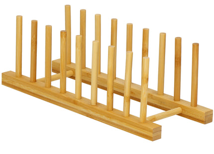 Bordenstandaard - Bordenhouder-  Afdruipen - Servies -  Organizer - 8 Vakken - Bamboe