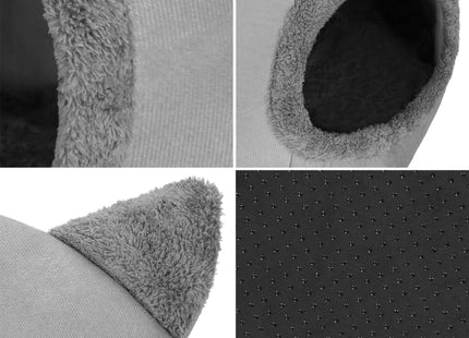 Kattenmand - Kattenhuis - Bed - Kussen - 27 x 31 x 36 cm - Grijs