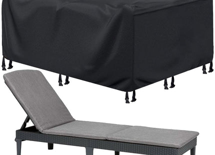 Tuinstoelhoes | Beschermhoes Tuinstoelen | Hoes Tuinstoel | Waterbestendig | 200 x 68 x 70 cm | Zwart