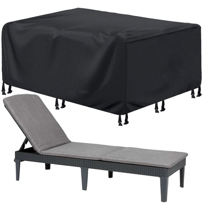 Tuinstoelhoes | Beschermhoes Tuinstoelen | Hoes Tuinstoel | Waterbestendig | 200 x 68 x 70 cm | Zwart