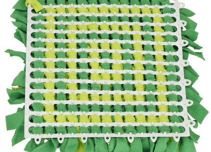 Hondensnuffelmat - Hondenspeelgoed - Gebit - Reiniging - Ontspannen -Fleece - Groen - Geel