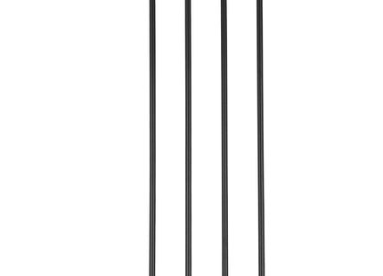 Traphekje | 75 - 110 cm | Traphek | Veiligheidshekje | Metaal | Hout | Zwart/Bruin