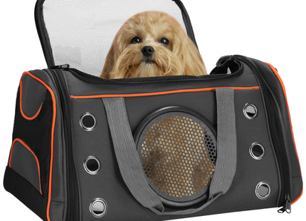 Reismand - Transporttas - Draagbaar - 5kg - Zwart - Oranje - 24 x 48 x 33 cm